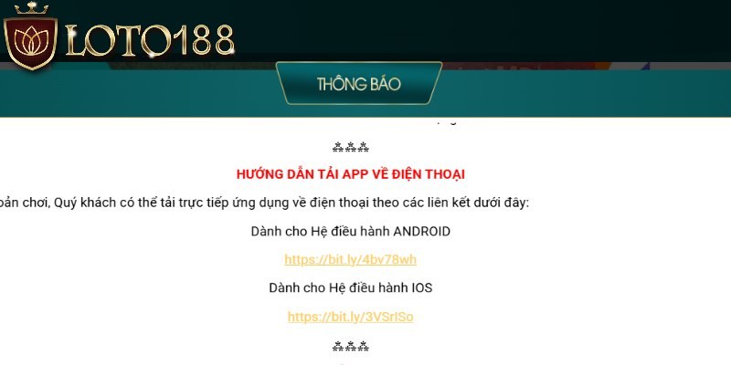 Các bước tải app Loto188 cho android rất dễ