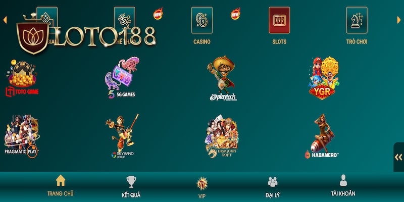 Các đối tác Loto188 kết hợp trong chuyên mục slot